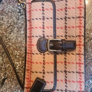 Fabulous COACH wristlet. Plaid wool. Mint conditio